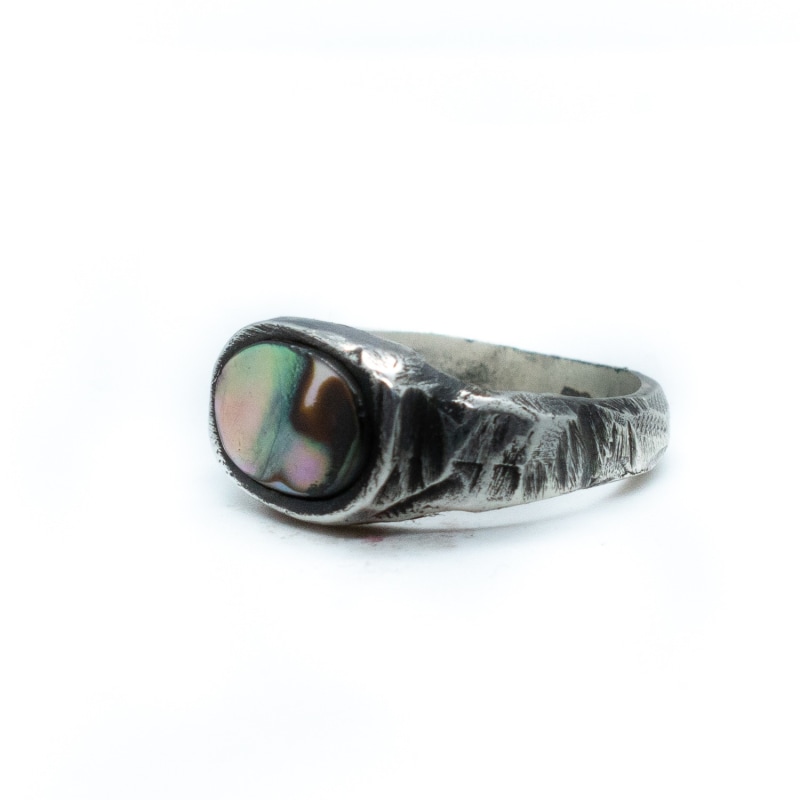 Thumbnail of Davy Jones Silver - Abalone Shell Signet Ring image