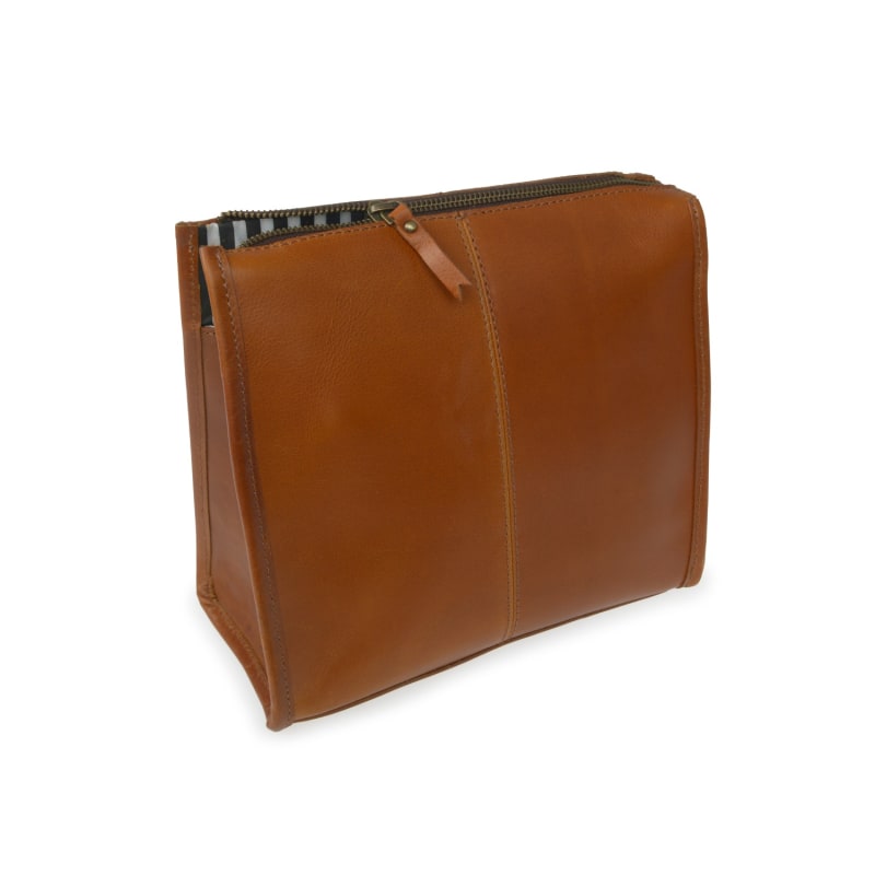 Thumbnail of Slim Jim Tan Leather Wash Bag image