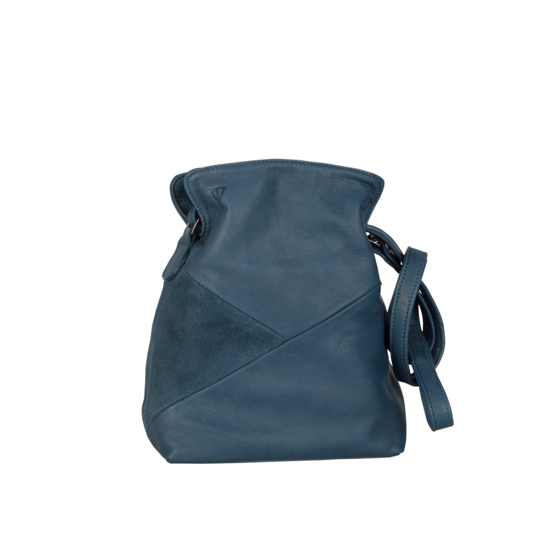 Thumbnail of Tilly Mini Hobo Leather & Suede In Petrol image