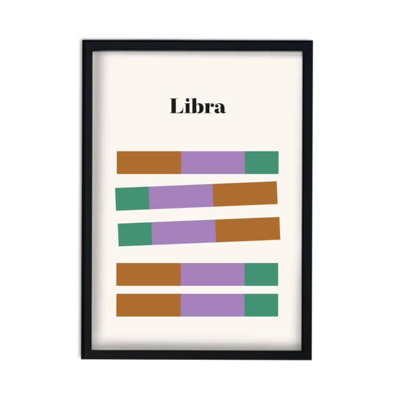 Thumbnail of Libra Zodiac Star Sign A3 Art Print image