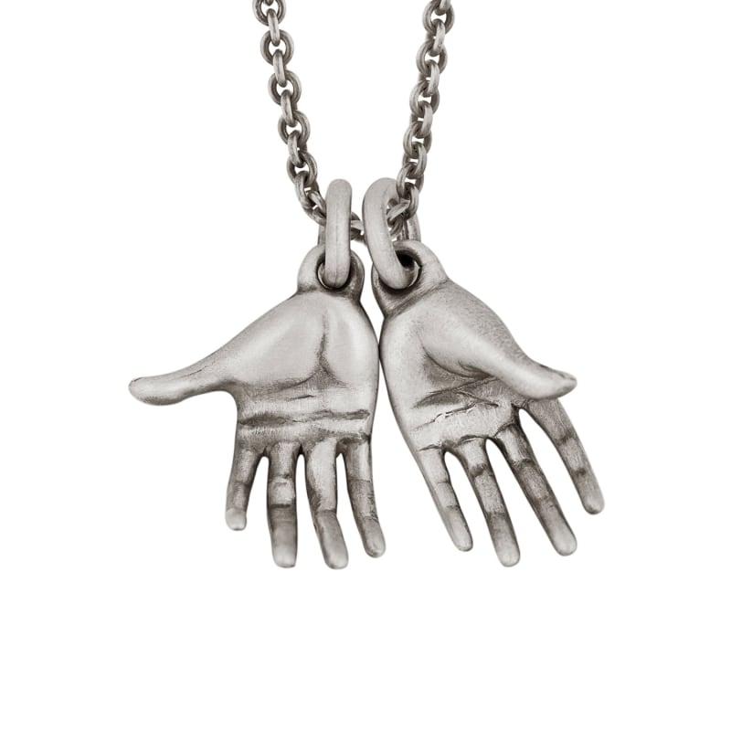 Silver hand pendant hotsell