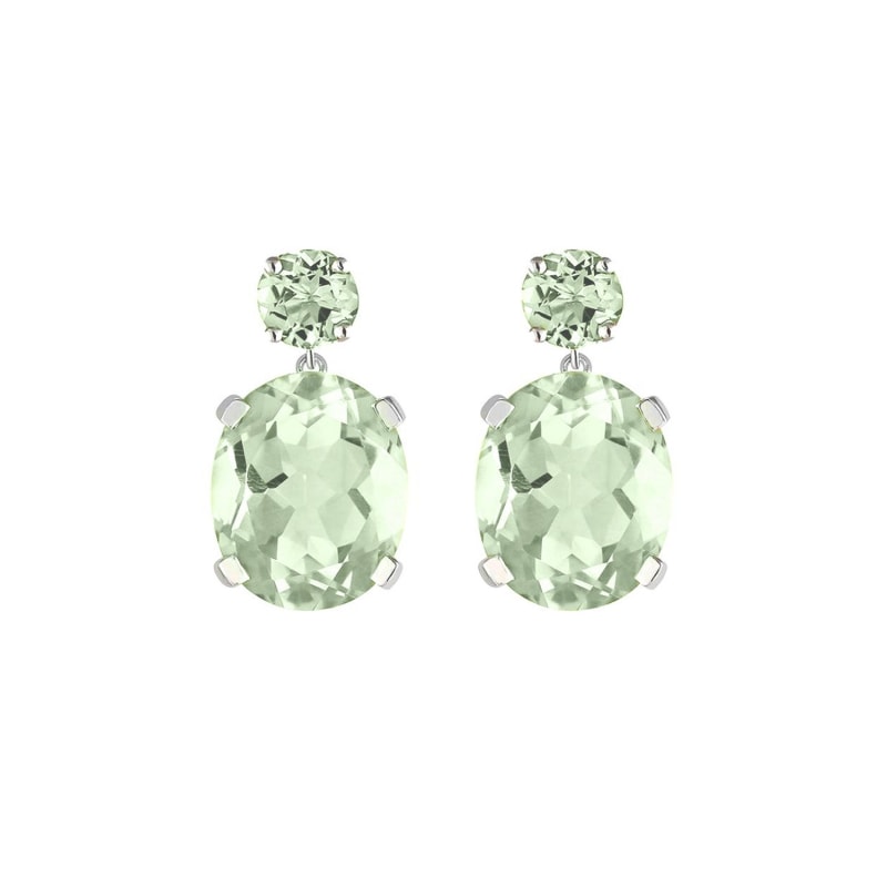 Thumbnail of Green Amethyst Drop Earrings image