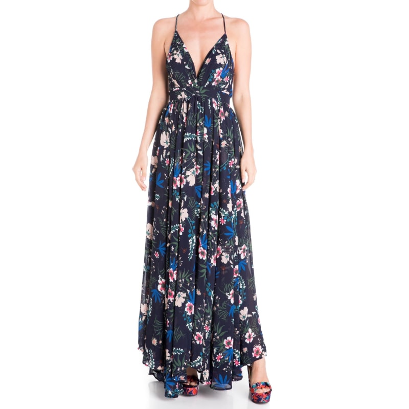 Thumbnail of Enchanted Garden Maxi Dress - Wildflower Navy image