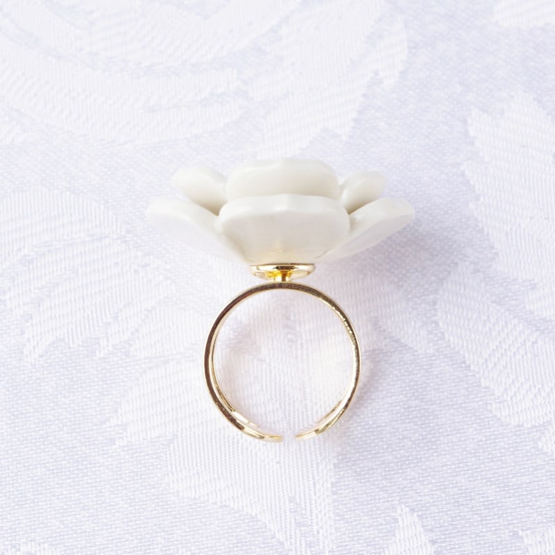 Thumbnail of Porcelain Plum Blossom Statement Ring image