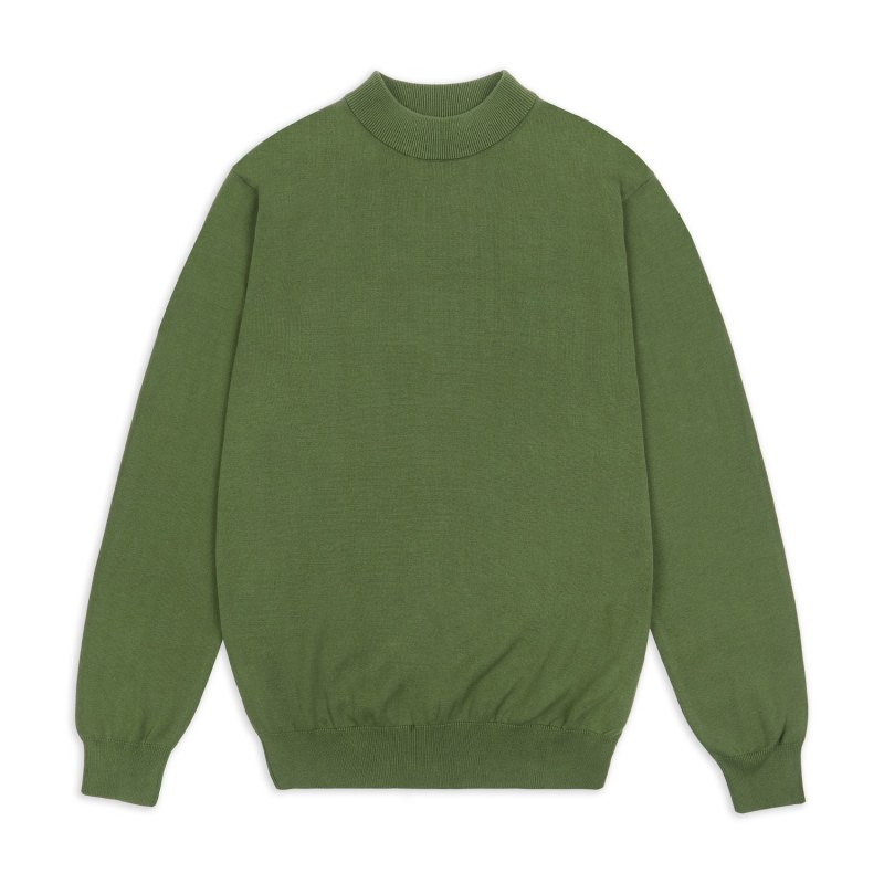 Lime green top mock turtleneck