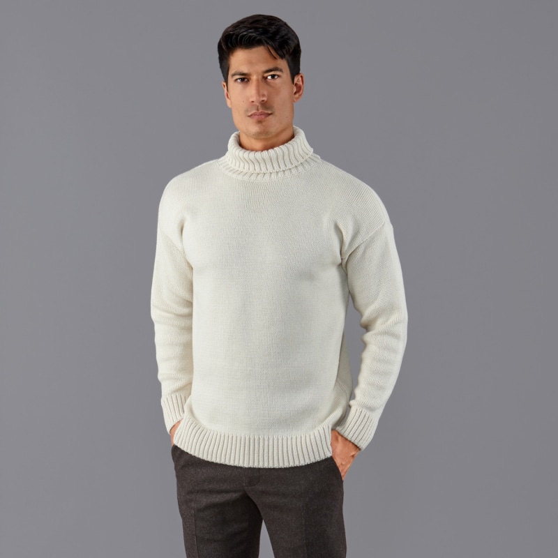 Roll neck merino jumper online