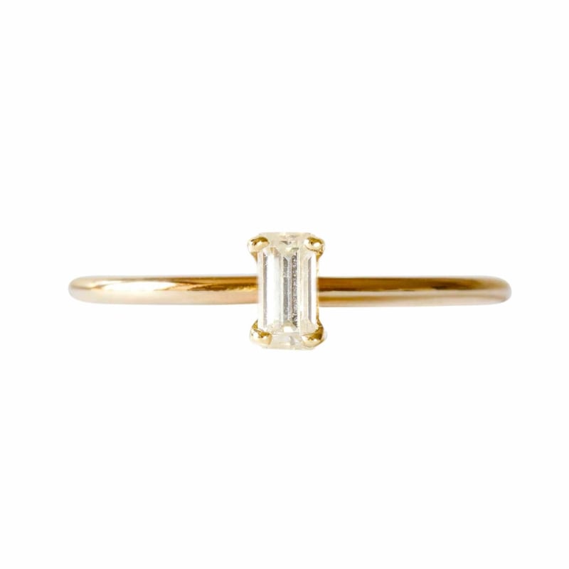 Thumbnail of Moissanite Baguette Ring - Gold image