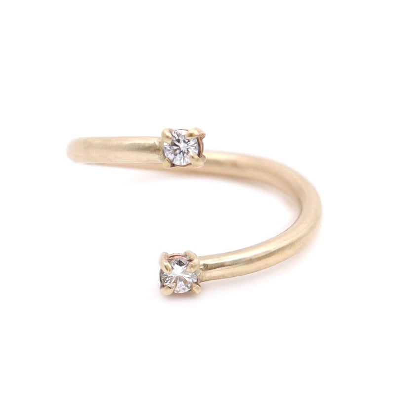 Thumbnail of Moissanite Gold Toi Et Moi Wrap Ring image