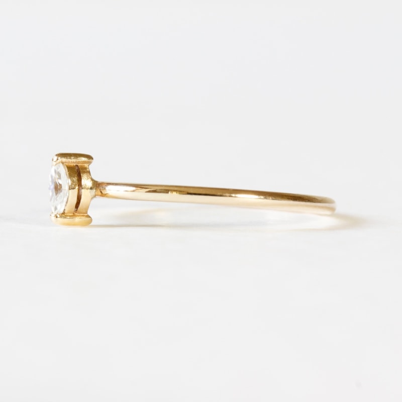 Thumbnail of Moissanite Marquise Ring - Gold image