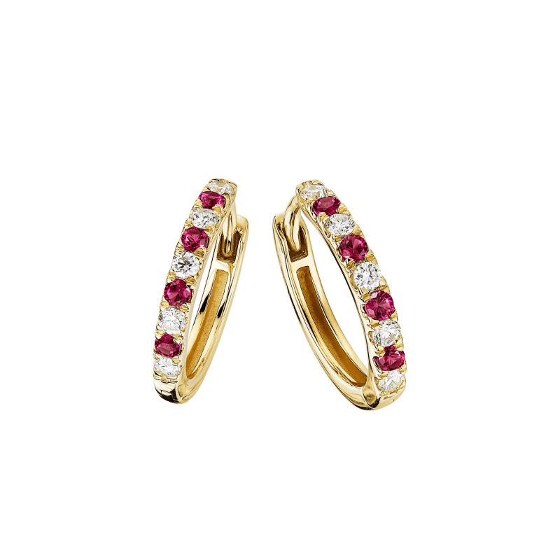 Lab created ruby earrings deals
