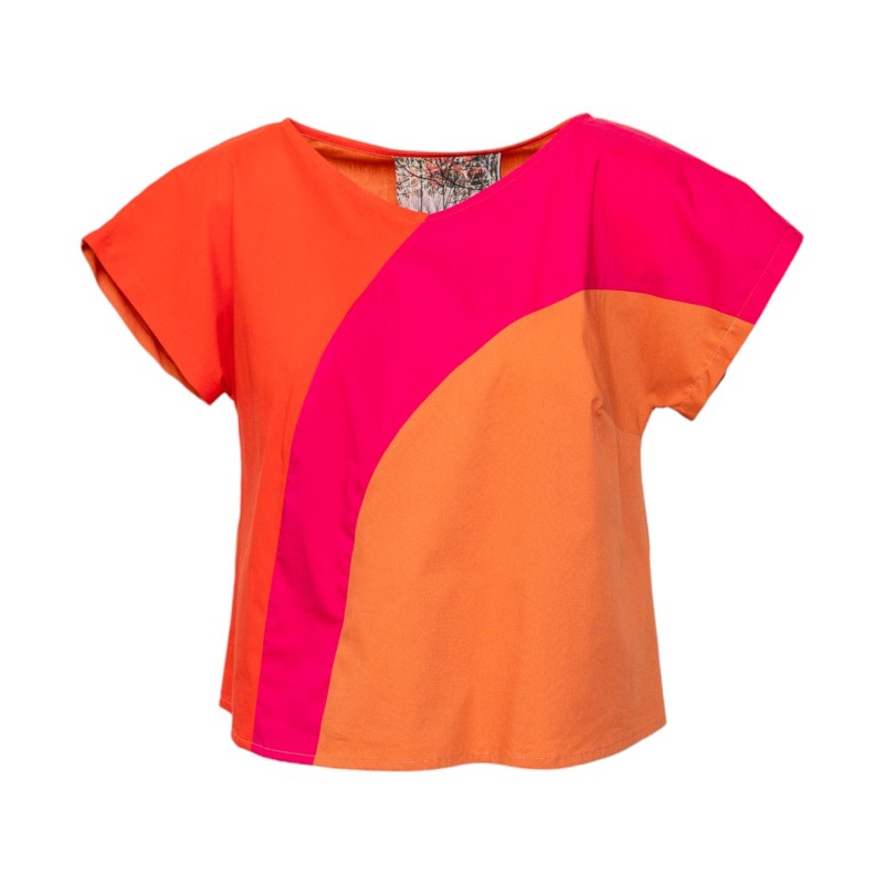 Thumbnail of Mona Colour Red V-Neck Top image