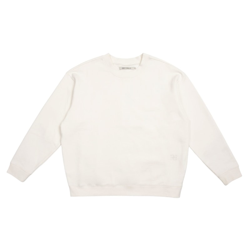Organic Cotton Monogram Crewneck Sweatshirt Off White Rest