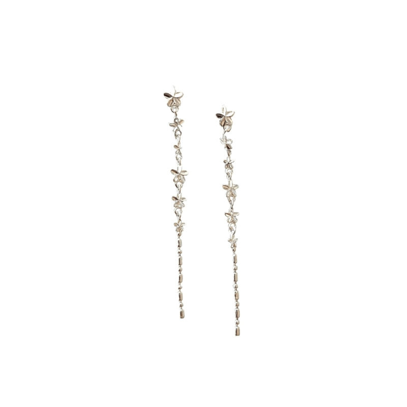 Thumbnail of Monsoon Flowers & Rain Earrings - Silver image