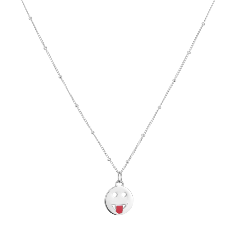 Thumbnail of Mood Pendant Necklace Cheeky - Silver image