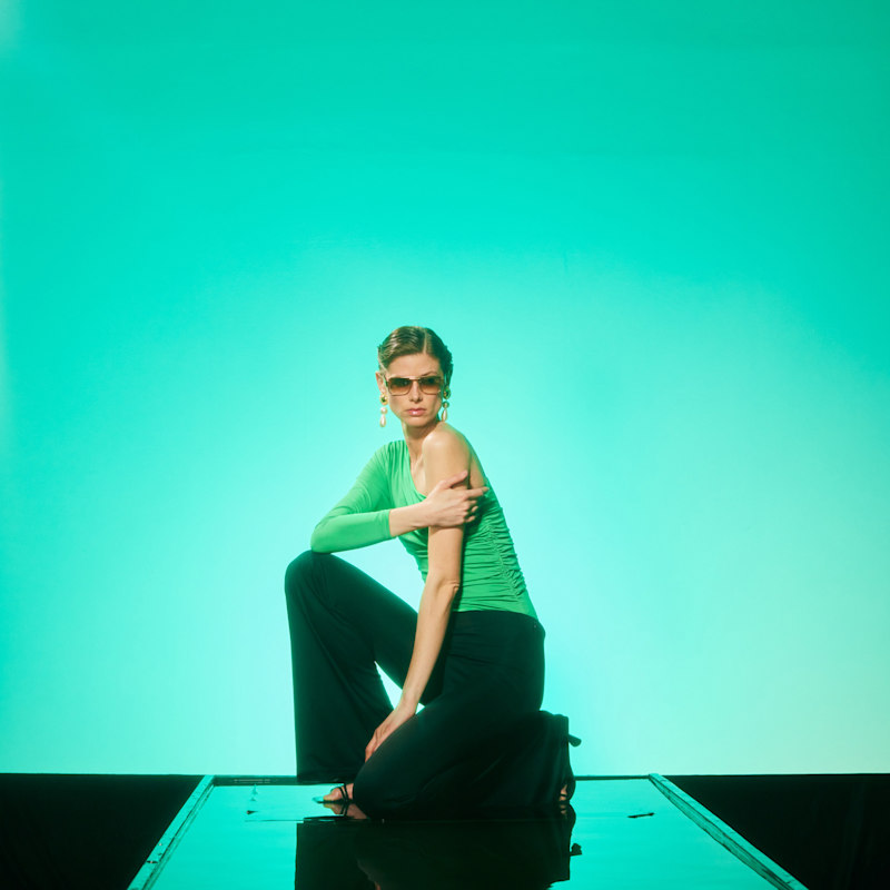 Moon One Shoulder Party Body In Green | N'Onat | Wolf & Badger