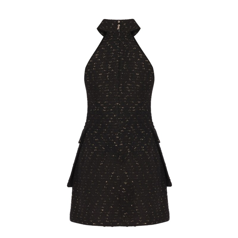 Thumbnail of Moonlight - Black Mini Tweed Dres image