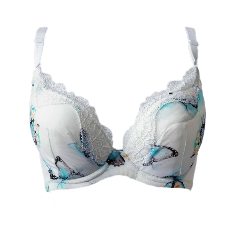 Morpho - Silk & Organic Cotton Supportive Plunge Bra In White