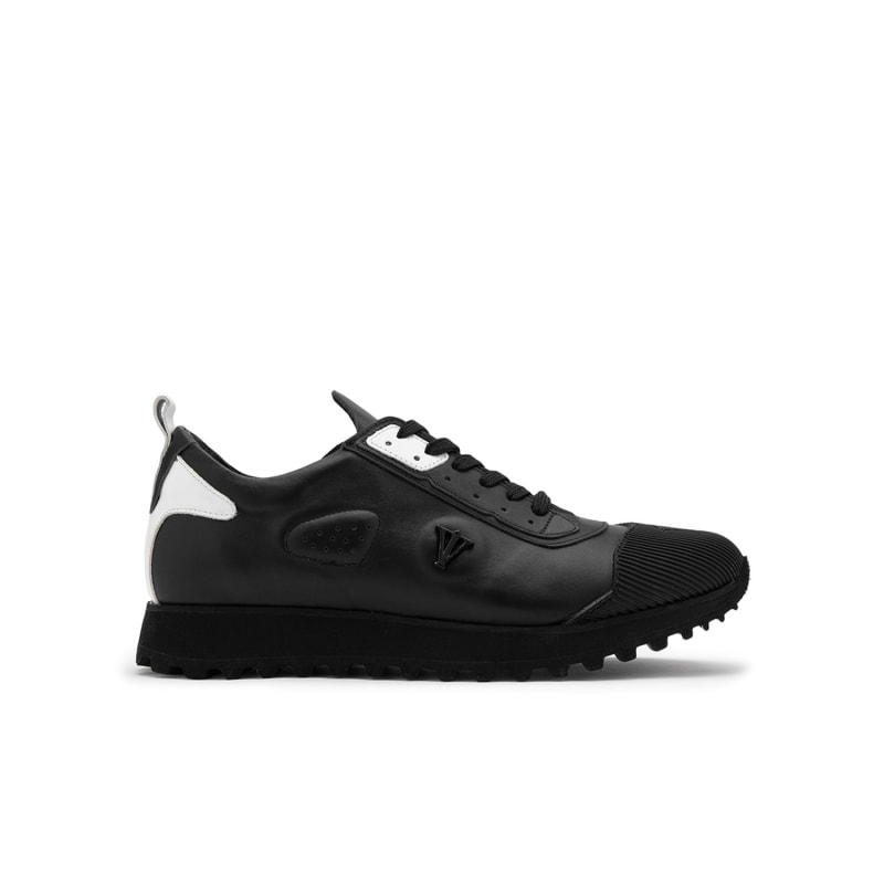 Thumbnail of Moskros Black Nappa Leather Men's Sneaker image