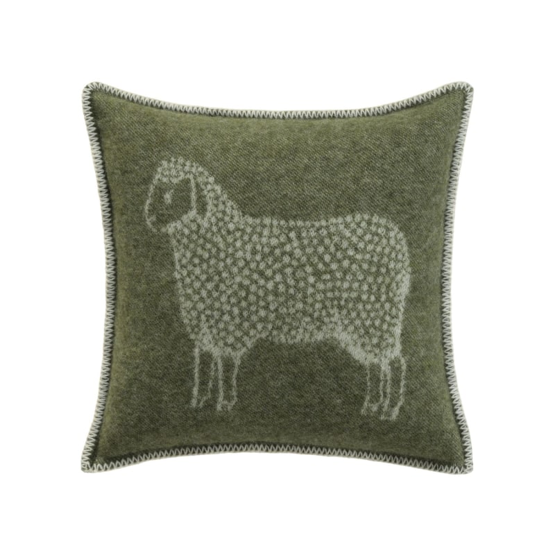 Thumbnail of Mossy Green Dot Sheep Cushion Cover image