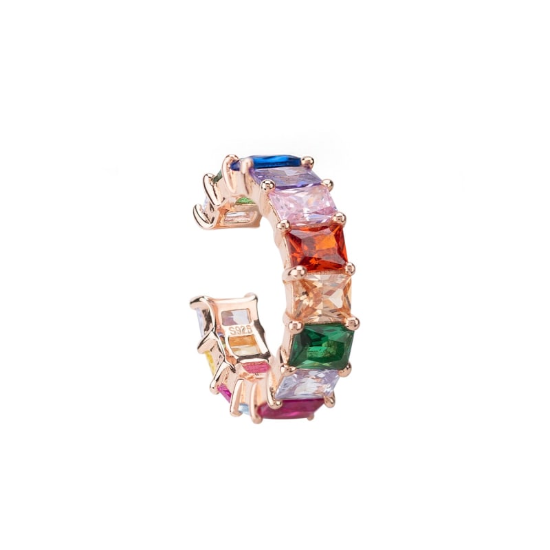 Thumbnail of Rainbow Baguette Ear Cuff Rosegold image