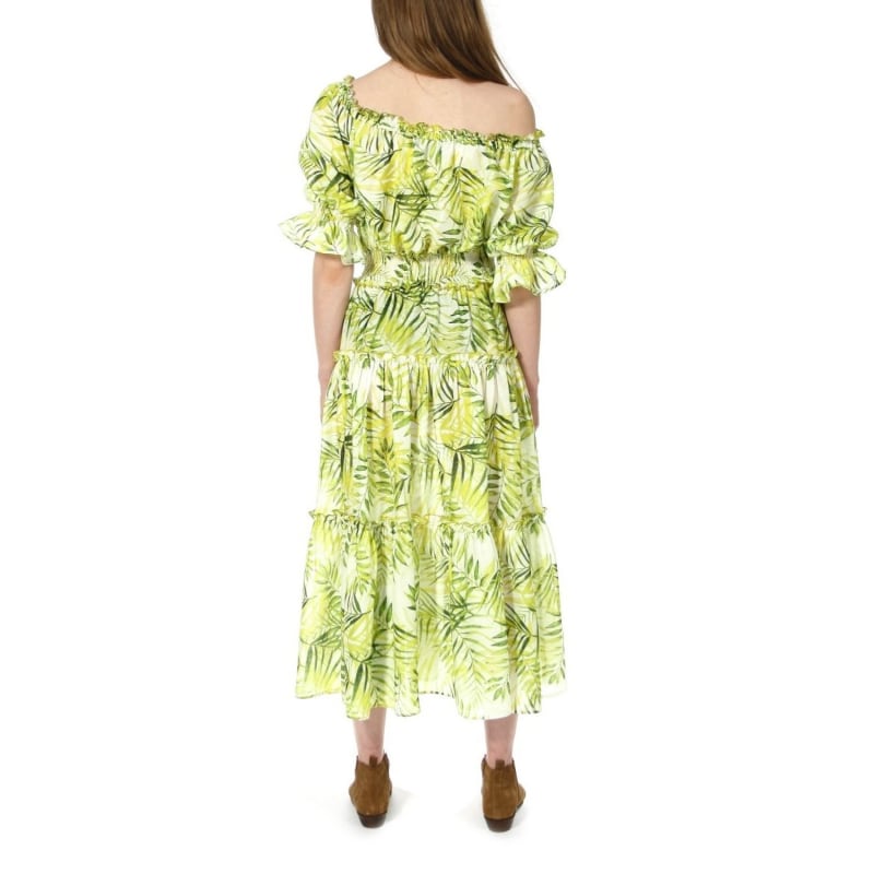 Thumbnail of Taja White-Lime Dress image