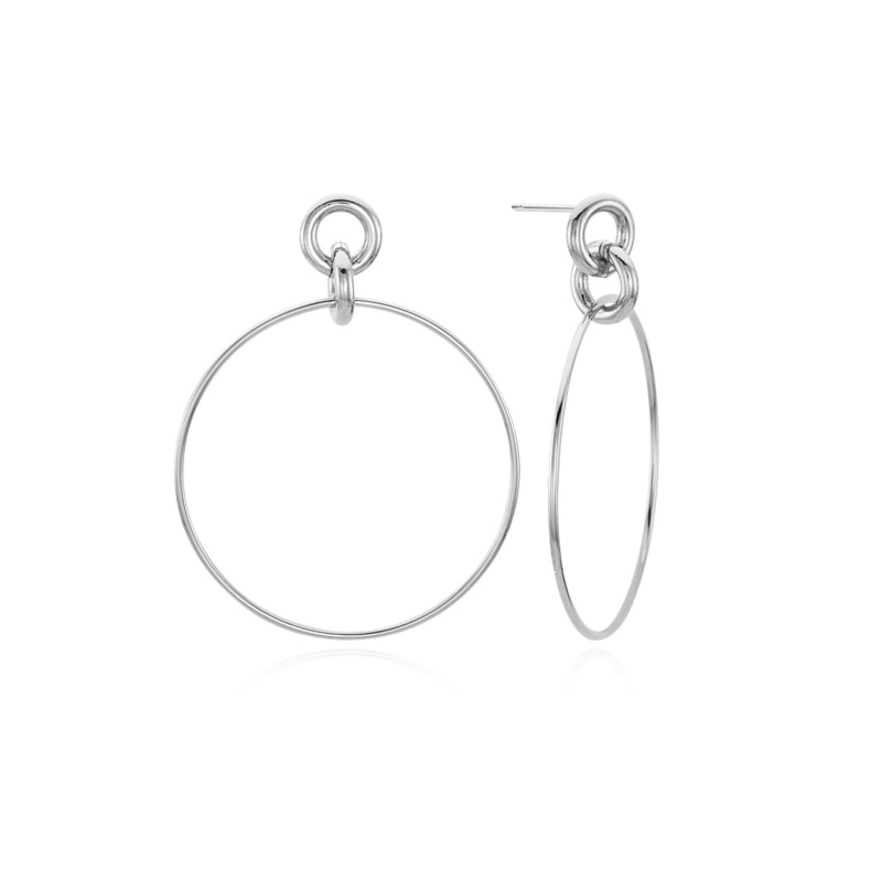 Thumbnail of Revolution Hoop Earrings In White Gold image