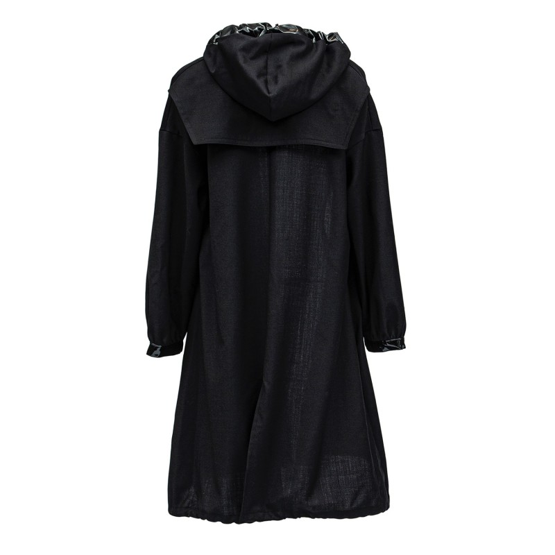 Thumbnail of Joanna - Hooded Wool Trench Coat - Black image
