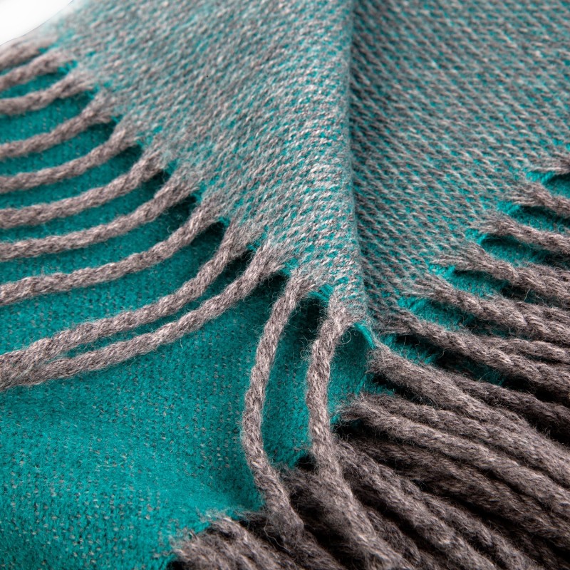 Thumbnail of Daydreams - Merino Lambswool Throw - Deep Sea Green image