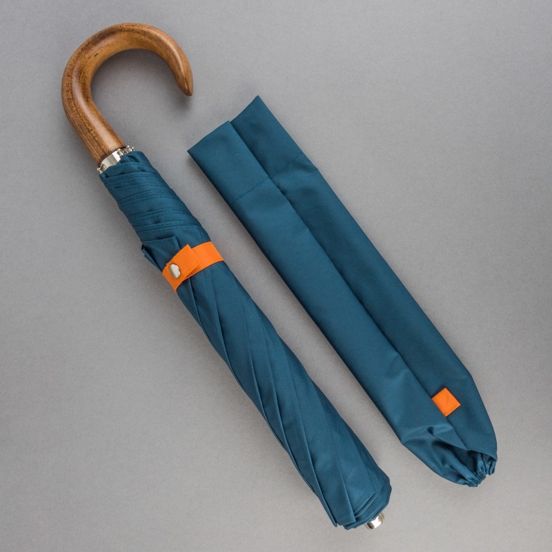 Thumbnail of British Folding Umbrella Mallard & Orange image