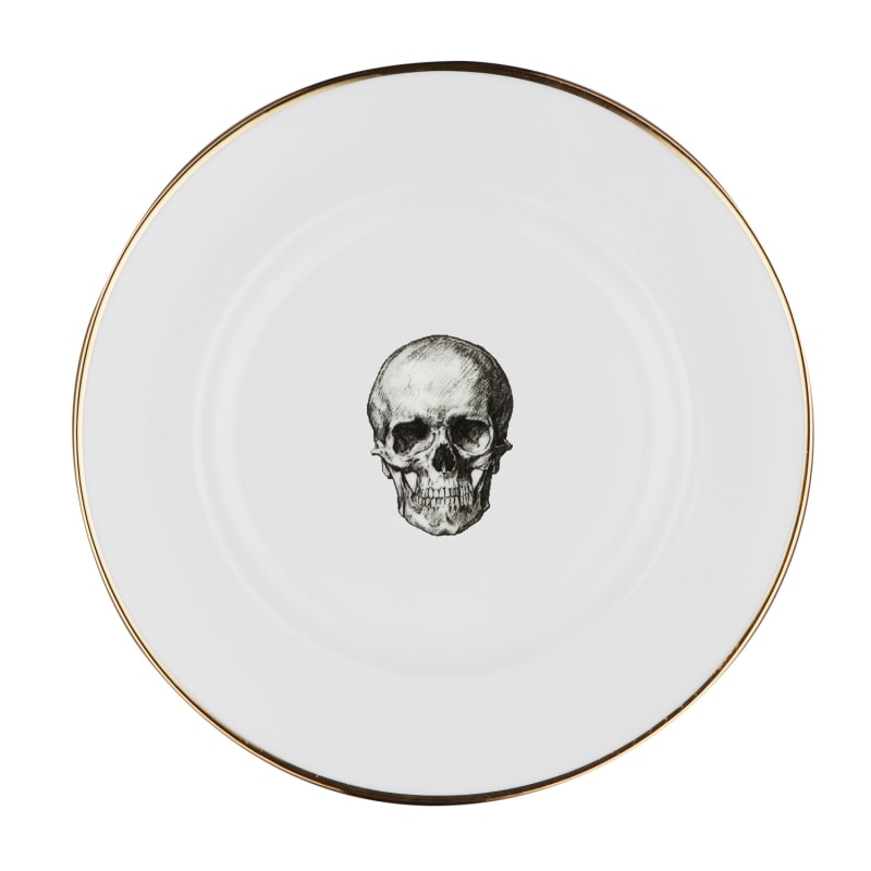 Thumbnail of Skull Bone China Salad Plate image