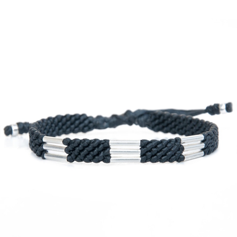 Handmade Waterproof Rope Bracelet - Thames Link Eco- Black, Harbour UK  Bracelets