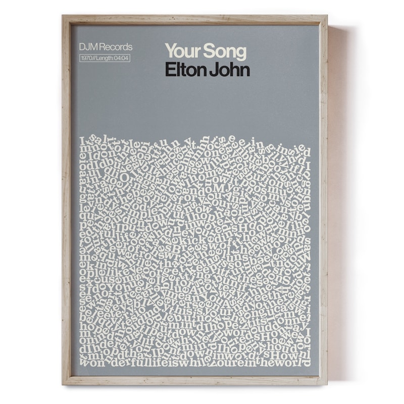 Thumbnail of Your Song - Elton John - Song Lyric Print image