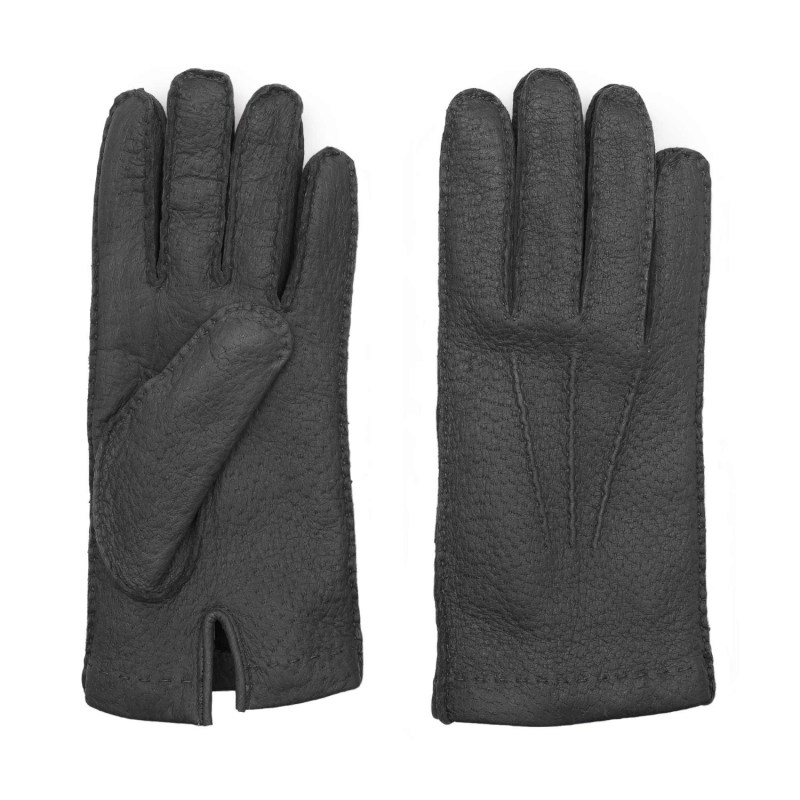 Thumbnail of Handmade Peccary Leather Gloves Black Ciro image