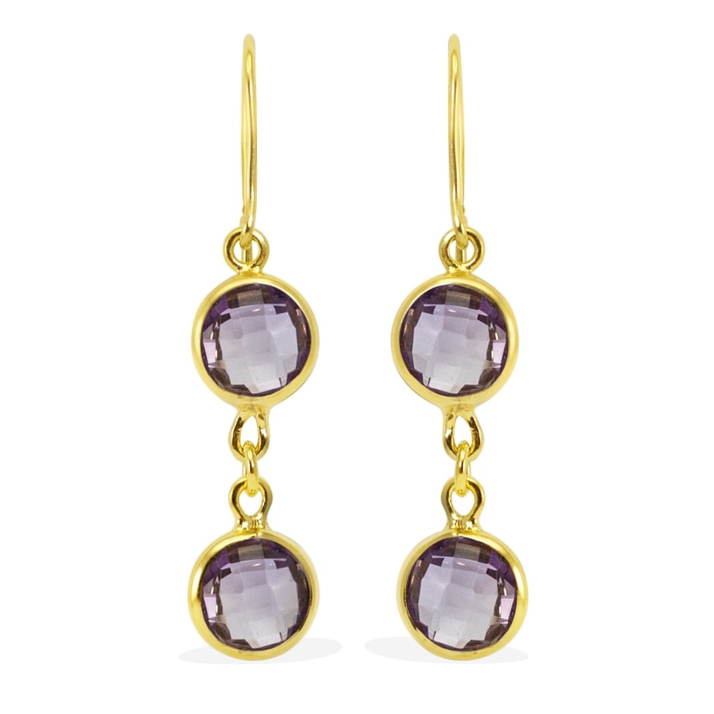 Thumbnail of Panarea Amethyst Gold Earrings image