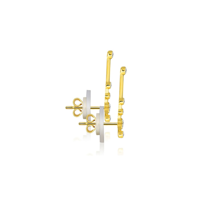 Thumbnail of Pisces Zodiac Constellation Earring 18K Yellow Gold & Diamond image