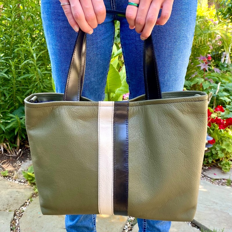 Thumbnail of Kim Tote Crossbody Bag In Olive image