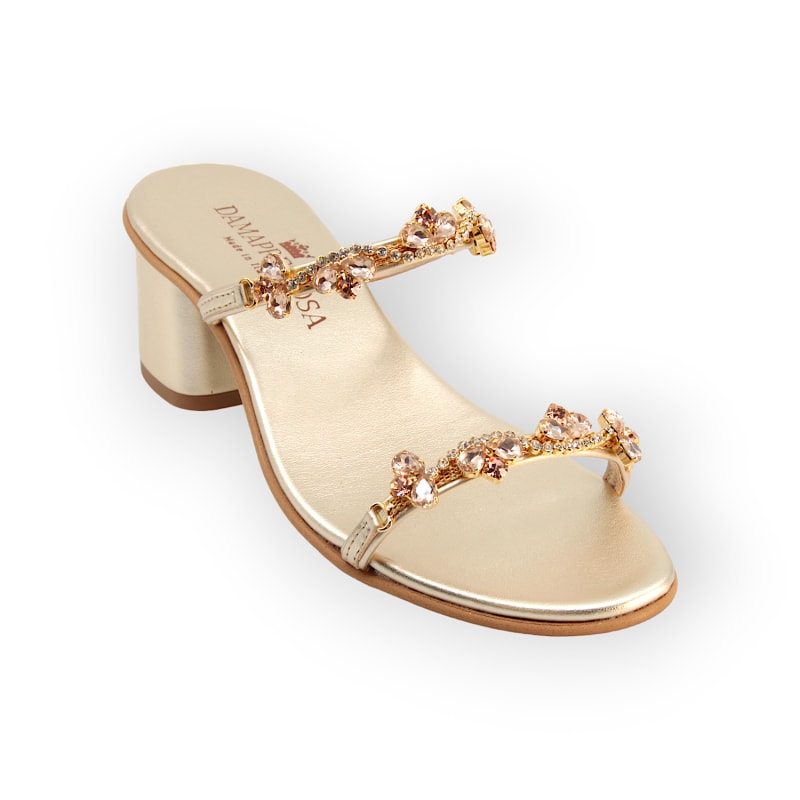 Thumbnail of Mules Kate With Champagne Crystals image