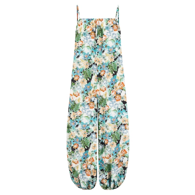 Thumbnail of Multi Fleuri Jumpsuit With Puffed Hemline-Multi Floral image