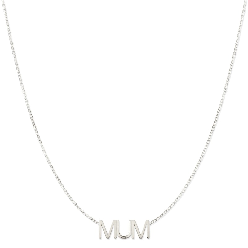 White gold mum necklace shop