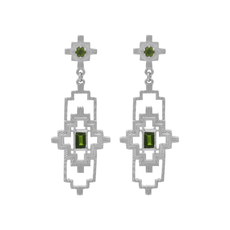 Thumbnail of Munay Earrings Silver Chrome Diopside image