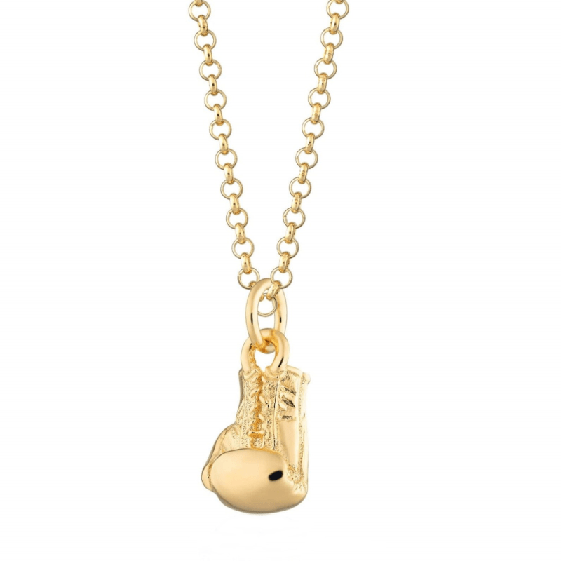 Gold Boxing Glove Necklace by Scream Pretty