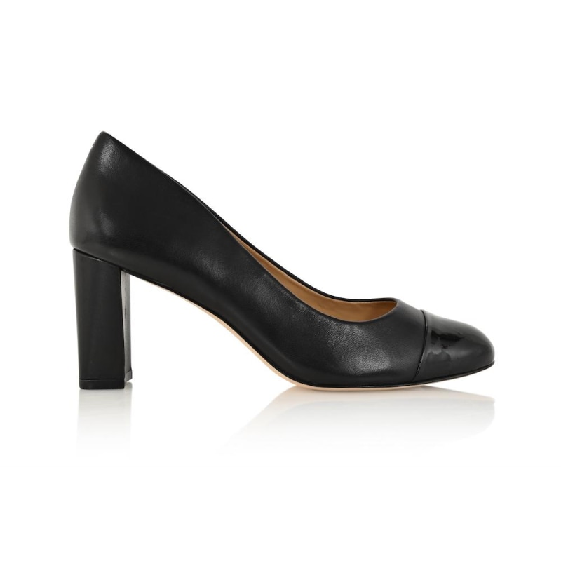 Thumbnail of Sandra Black Soft Lux Leather & Black Patent image