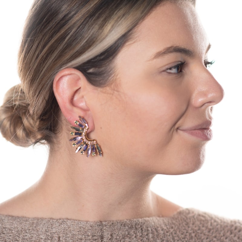 Thumbnail of Esmeray Statement Earring - Pink & Purple image