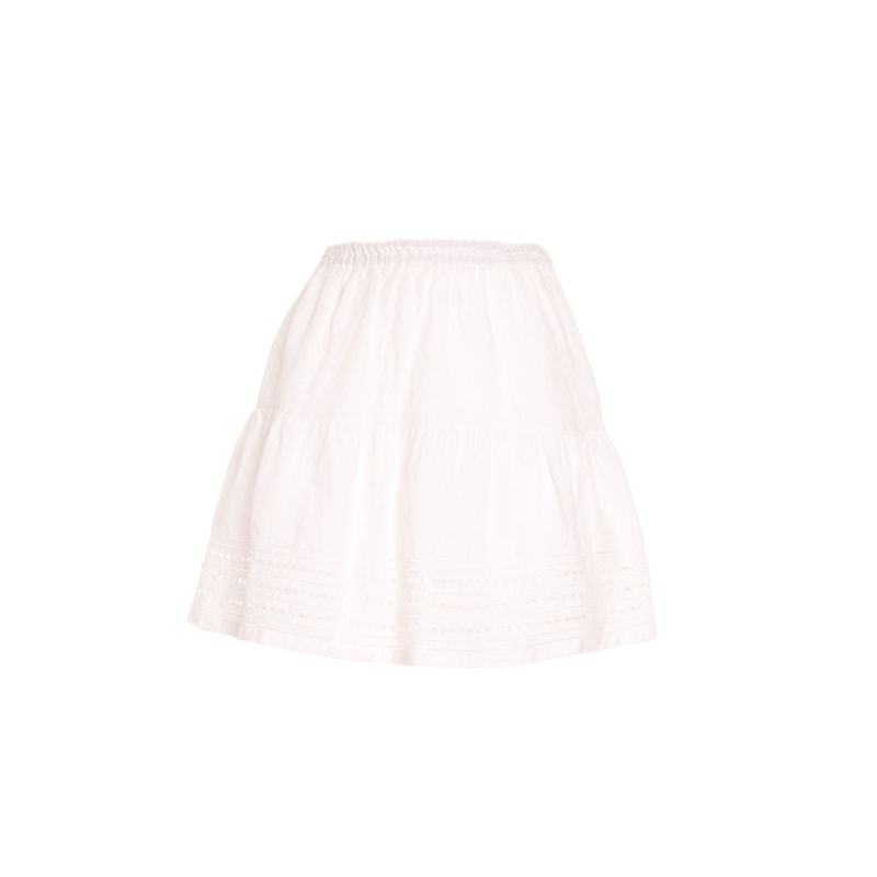 Thumbnail of Yarina Mini Skirt In Elegant White image