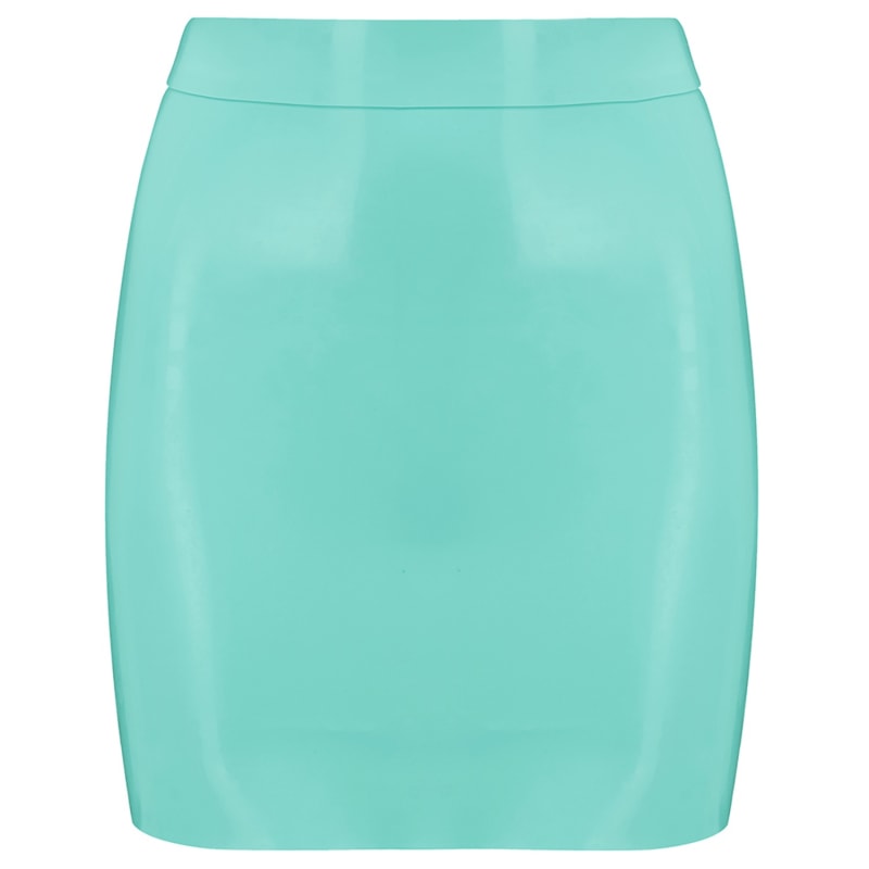 Latex Mini Skirt - Jade Green | Elissa Poppy | Wolf & Badger