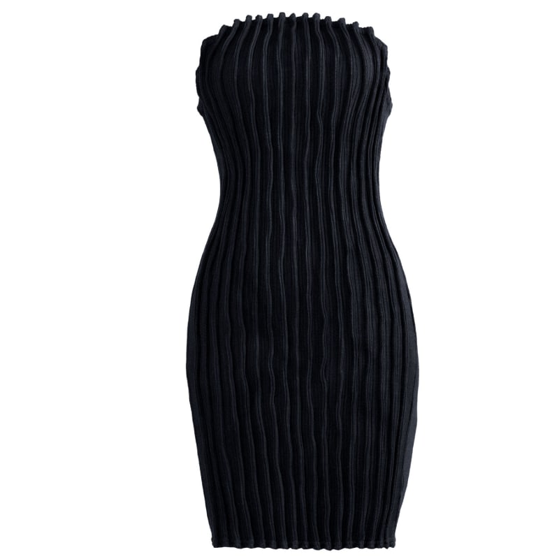 Thumbnail of Mycel - Rib Knit Mini Dress Black image