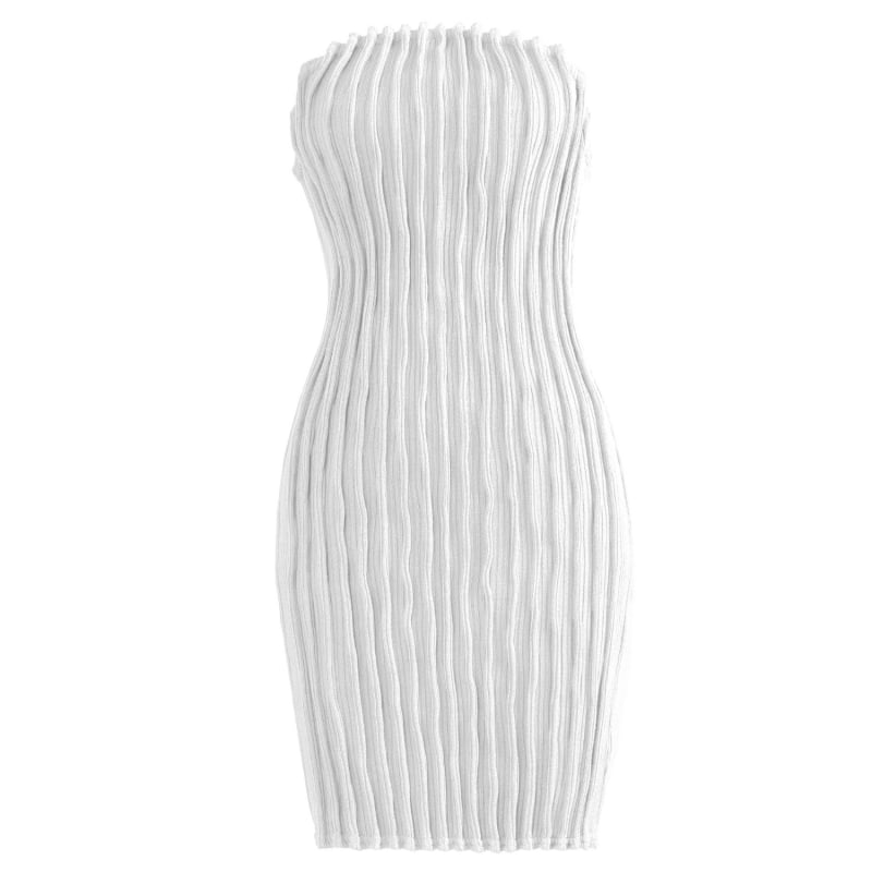 Thumbnail of Mycel - Rib Knit Mini Dress White image