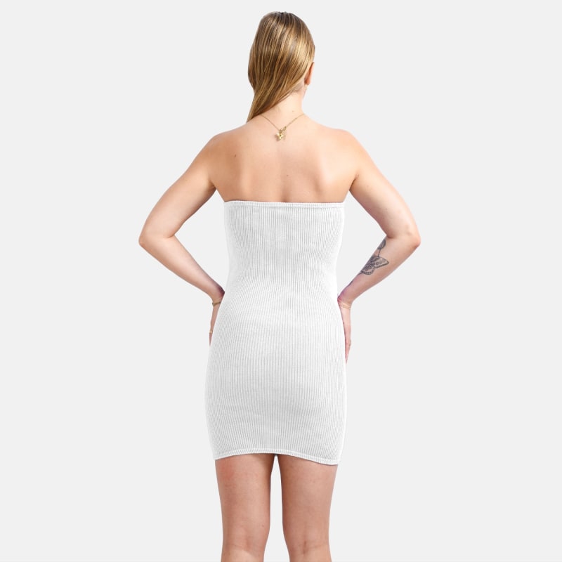 Thumbnail of Mycel - Rib Knit Mini Dress White image