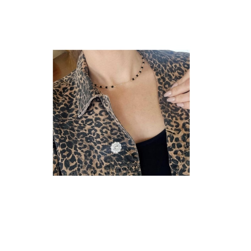 Thumbnail of Myria Black Crystal Choker image