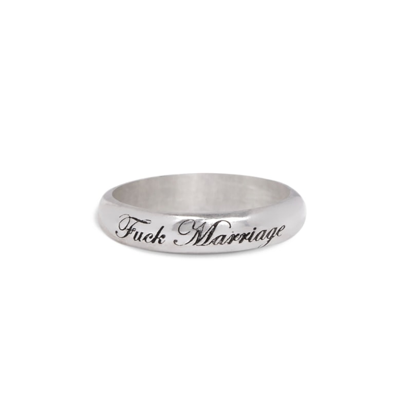 Fuck Marriage Silver Ring by Wild Sons